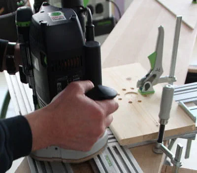 Frässchablone vorbereiten