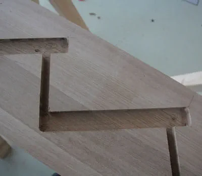 Fertig gefräste Wange