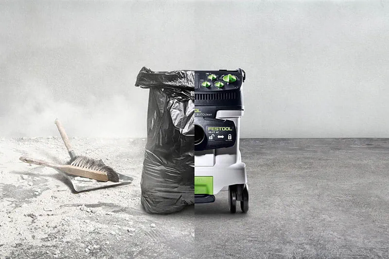 Gesünder arbeite mit den Absaugmobilen von Festool.